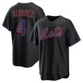 seanshop  New York Mets #4 Francisco Alvarez Black  Alternate Replica Jersey