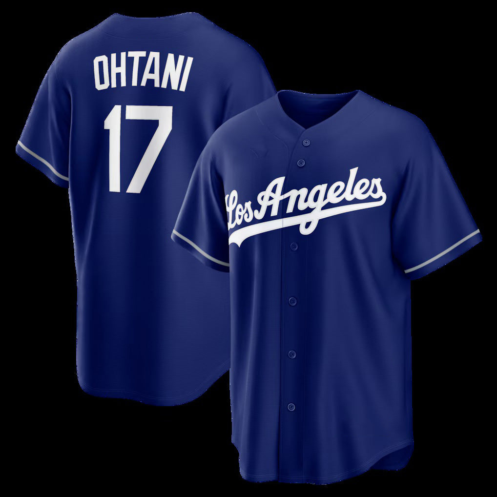 seanshop Los Angeles Dodgers #17 Shohei Ohtani Royal  Alternate Replica Jersey