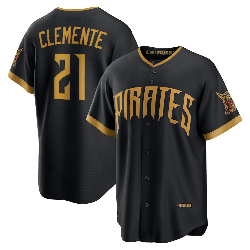 seanshop  Pittsburgh Pirates #21 Roberto Clemente Black  2026 City Connect Stadium Jersey