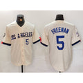 seanshop Los Angeles Dodgers #5 Freddie Freeman Number Cream  2024 City Connect Limited Stitched Jerseys