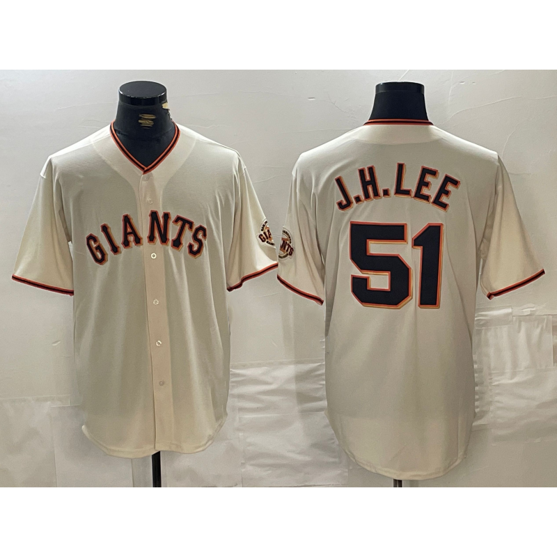 seanshop  San Francisco Giants #51 Jung Hoo Lee Cream  2024 Home Limited Stitched Jersey
