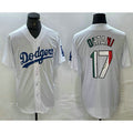 seanshop Los Angeles Dodgers #17 Shohei Ohtani Mexico White  Cool Base Stitched Jersey 2