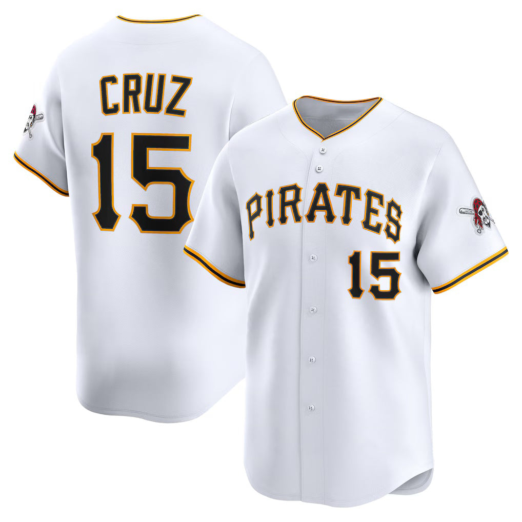 seanshop  Pittsburgh Pirates #15 Oneil Cruz White  Home Limited Player Jersey