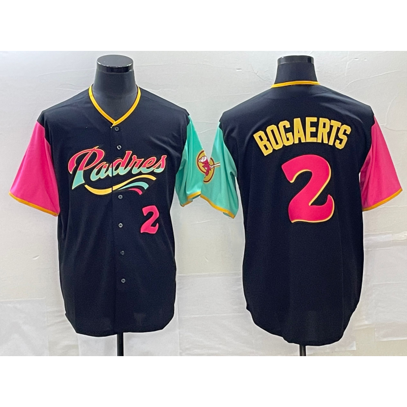 seanshop  San Diego Padres #2 Xander Bogaerts Number 2022 Black  City Connect Cool Base Stitched Jersey