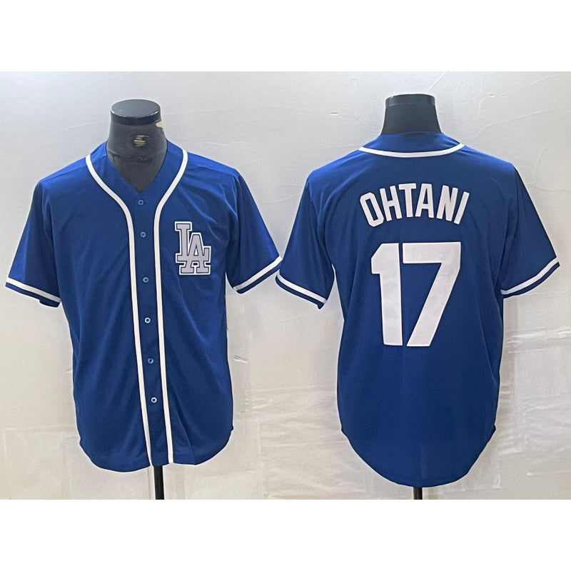 seanshop Los Angeles Dodgers #17 Shohei Ohtani Blue  Cool Base Stitched Jersey