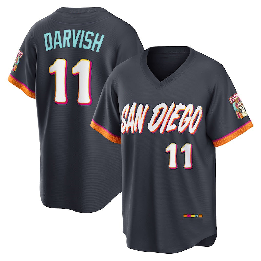 seanshop  San Diego Padres #11 Yu Darvish Obsidian  2026 City Connect Stadium Jersey