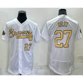 seanshop Atlanta Braves #27 Austin Riley Number White  2022 All Star Stitched Flex Base Jersey