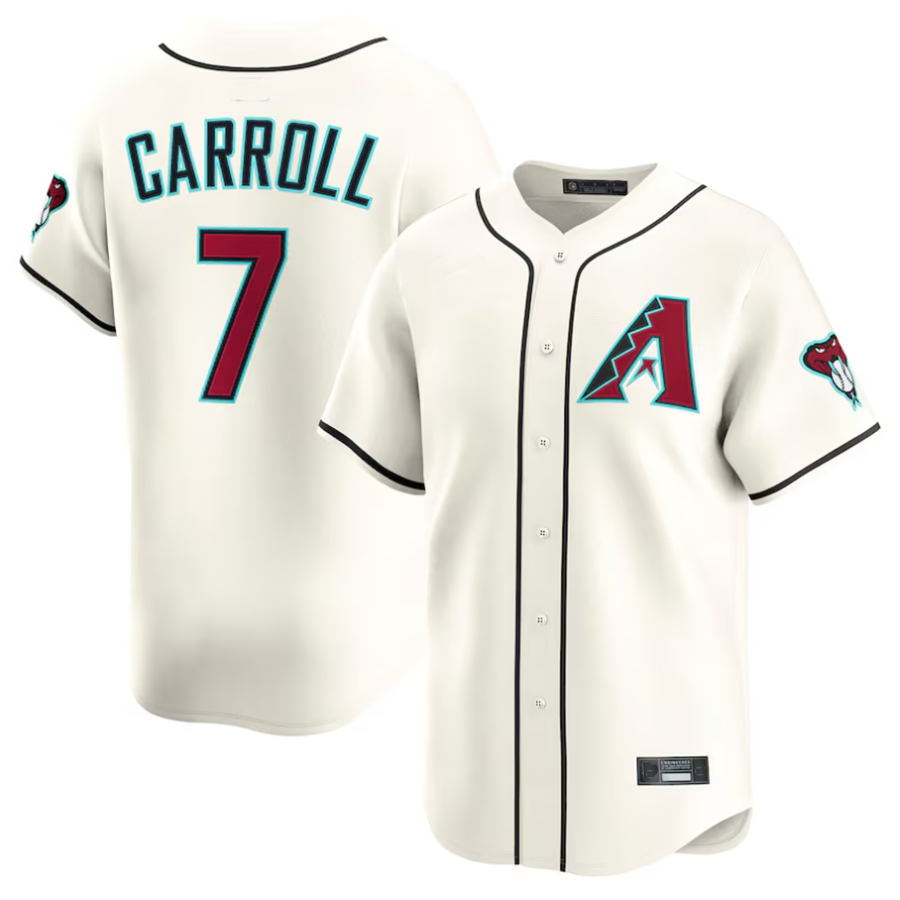 Seanshop A.Diamondbacks #7 Corbin Carroll Player Cream Limited American Personalized Stitched Jerseys