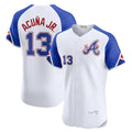 seanshop Atlanta Braves #13 Ronald Acu?a Jr. White  City Connect Elite Jersey