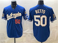 seanshop Los Angeles Dodgers #50 Mookie Betts Royal  2026 Gold Collection 9x & B2B Champs Patch Stitched Jersey