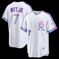 seanshop  Kansas City Royals #7 Bobby Witt Jr. White  2026 City Connect Stadium Jersey