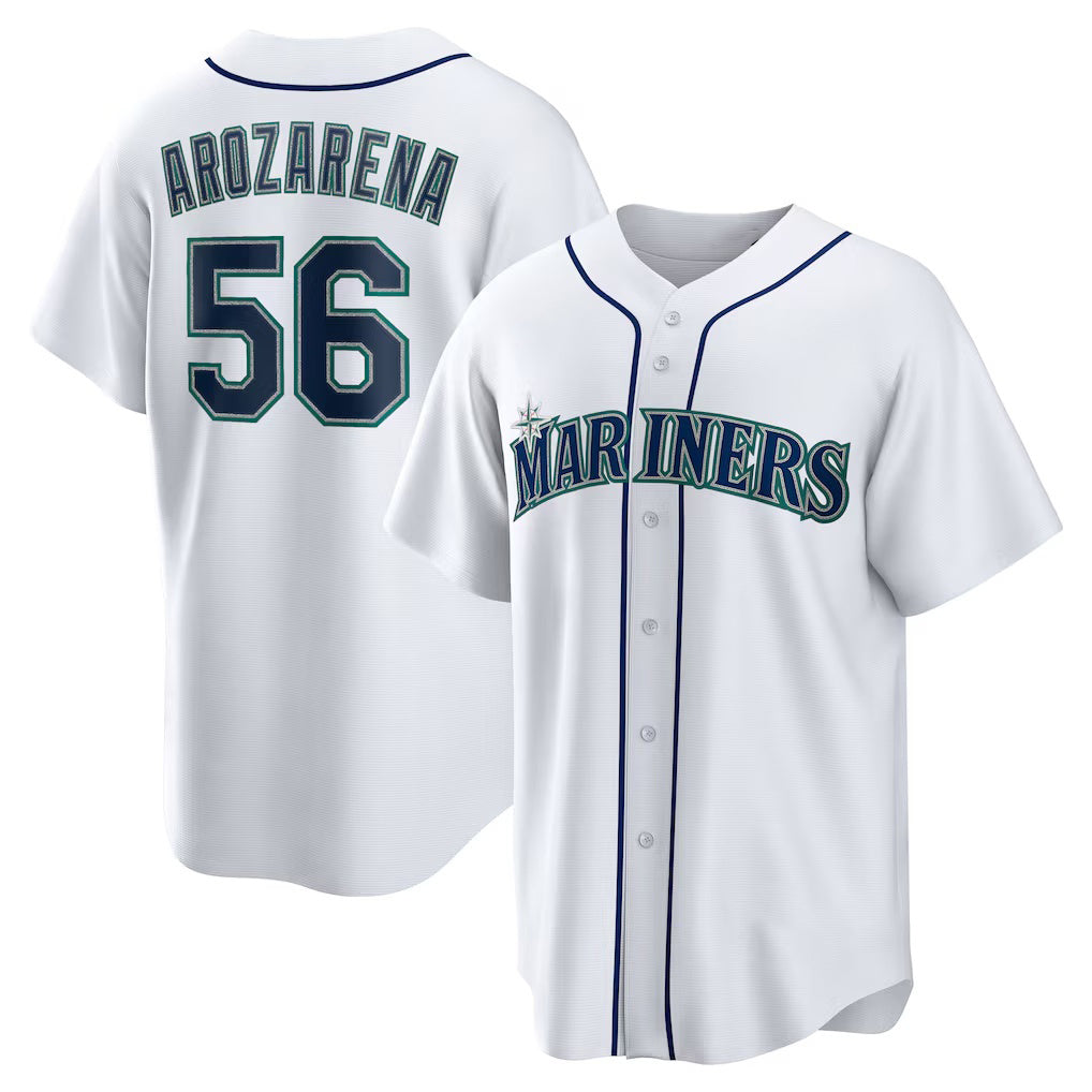 seanshop  Seattle Mariners #56 Randy Arozarena White  Home Replica Jersey