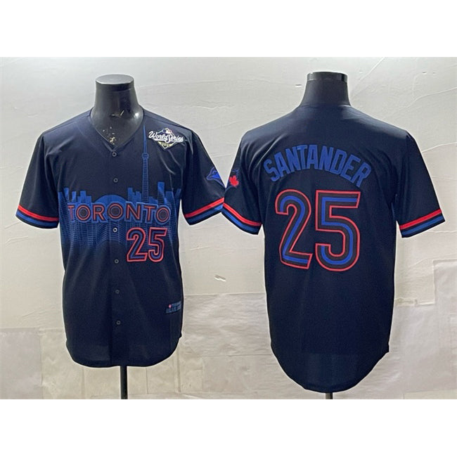 seanshop   Toronto Blue Jays #25 Anthony Santander Navy  2025 World Series City Connect Limited Stitched Jersey