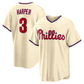 seanshop  Philadelphia Phillies #3 Bryce Harper Cream  Alternate Replica Jersey