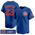 seanshop  Chicago Cubs #23 Ryne Sandberg Royal  'Ryne Sandberg Tribute' Vapor Limited V3 Stitched Jersey
