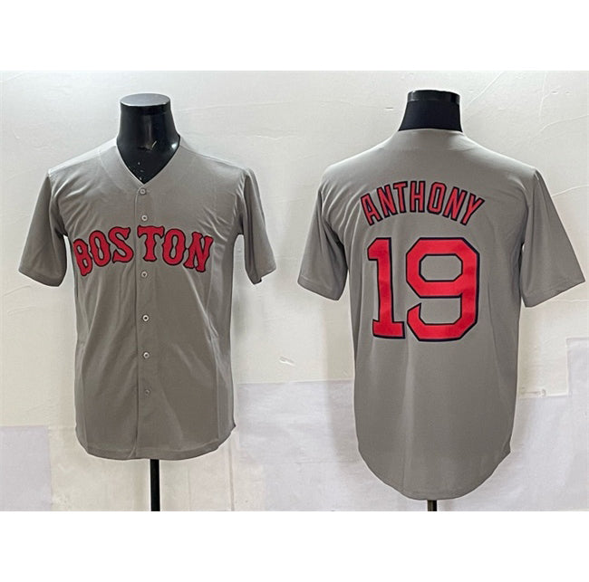 seanshop Boston Red Sox #19 Roman Anthony Gray  Cool Base Stitched Jersey