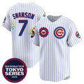 seanshop  Chicago Cubs #7 Dansby Swanson White  2025 Tokyo Series Limited Stitched Jersey