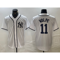 seanshop  New York Yankees #11 Anthony Volpe White  Fashion Cool Base Jersey