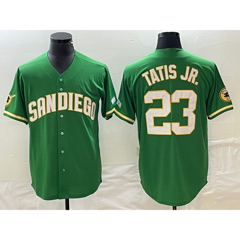 seanshop  San Diego Padres #23 Fernando Tatis Jr Green  Cool Base Stitched Jersey