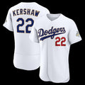 seanshop Los Angeles Dodgers #22 Clayton Kershaw White  2026 Gold Collection Authentic Jersey