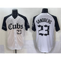 seanshop  Chicago Cubs #23 Ryne Sandberg White Black  'Gothic North Side Edition' Vapor Premier Limited Stitched Jersey
