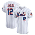 seanshop  New York Mets #12 Francisco Lindor White  Home Elite Player Jersey