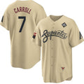 seanshop  Arizona Diamondbacks #7 Corbin Carroll Gold  2023 World Series City Connect Cool Base Stitched Jersey