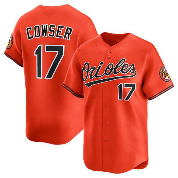 seanshop Baltimore Orioles #17 Colton Cowser Orange  2025 2nd Alternate Limited Stitched Jersey