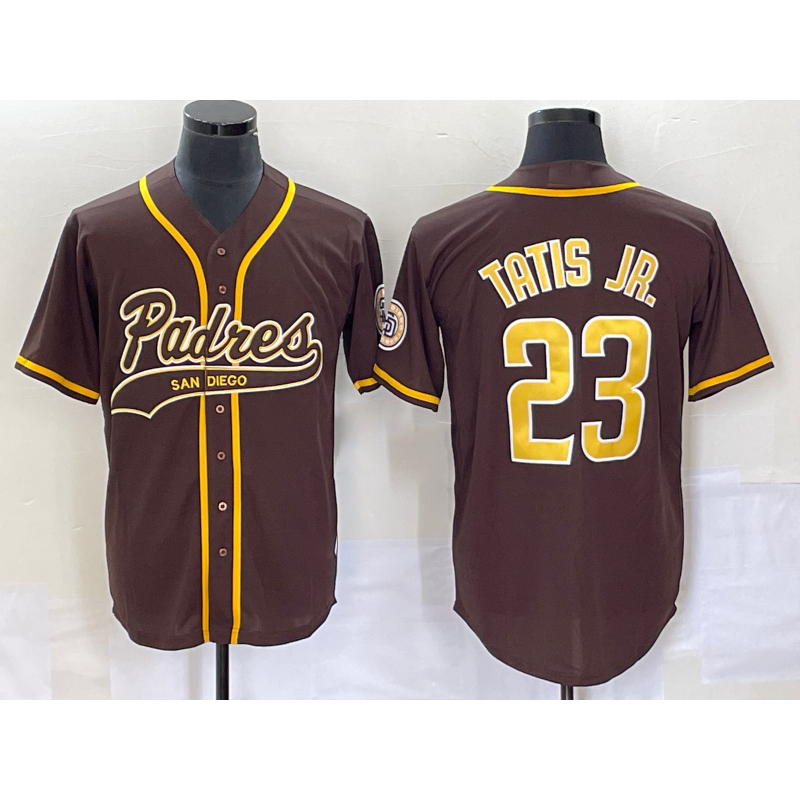 seanshop  San Diego Padres #23 Fernando Tatis Jr Brown  NEW 2023 Cool Base Stitched Jersey