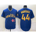 seanshop  Seattle Mariners #44 Julio Rodriguez Number Blue  2023 City Connect Cool Base Stitched Jersey 1