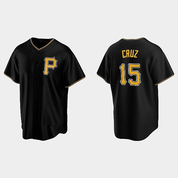 seanshop  Pittsburgh Pirates #15 Oneil Cruz Black  Alternate Team Logo Coolbase Jersey