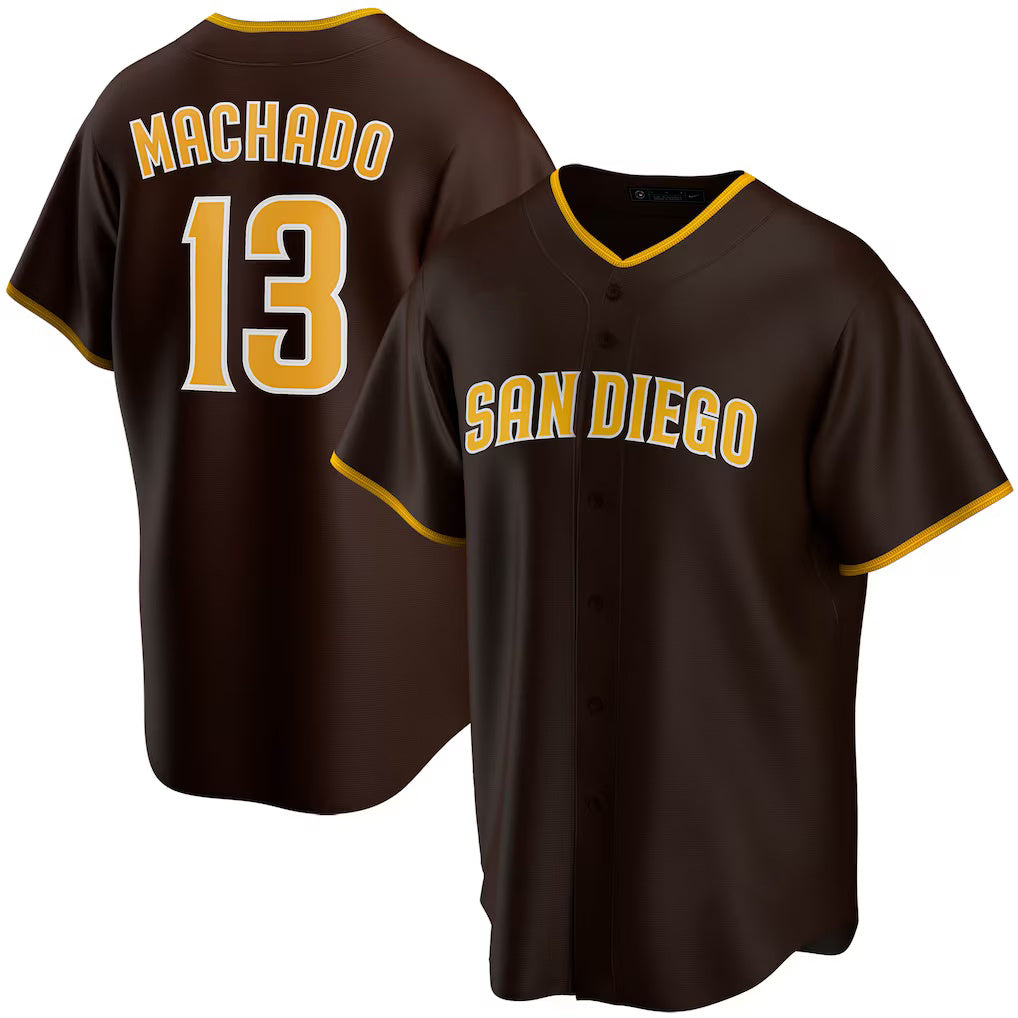 seanshop  San Diego Padres #13 Manny Machado Brown  Alternate Replica Player Jersey