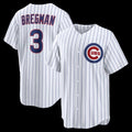 seanshop  Chicago Cubs #3 Alex Bregman White  Home Replica Jersey