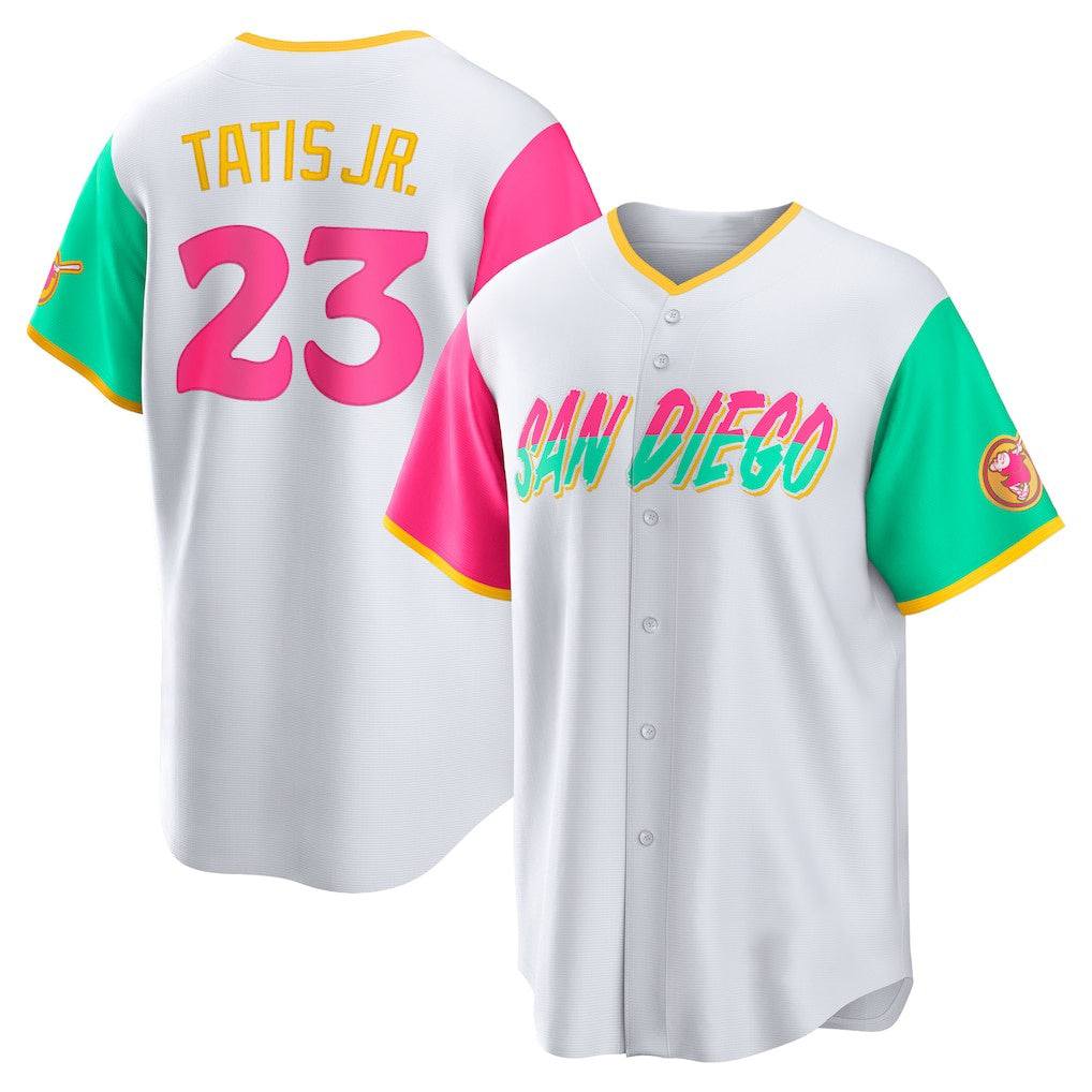 seanshop  San Diego Padres #23 Fernando Tatis Jr. White  City Connect Replica Player Jersey