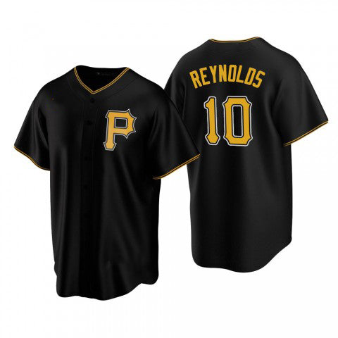 seanshop  Pittsburgh Pirates #10 Bryan Reynolds Black  Alternate Team Logo Cool base Jersey