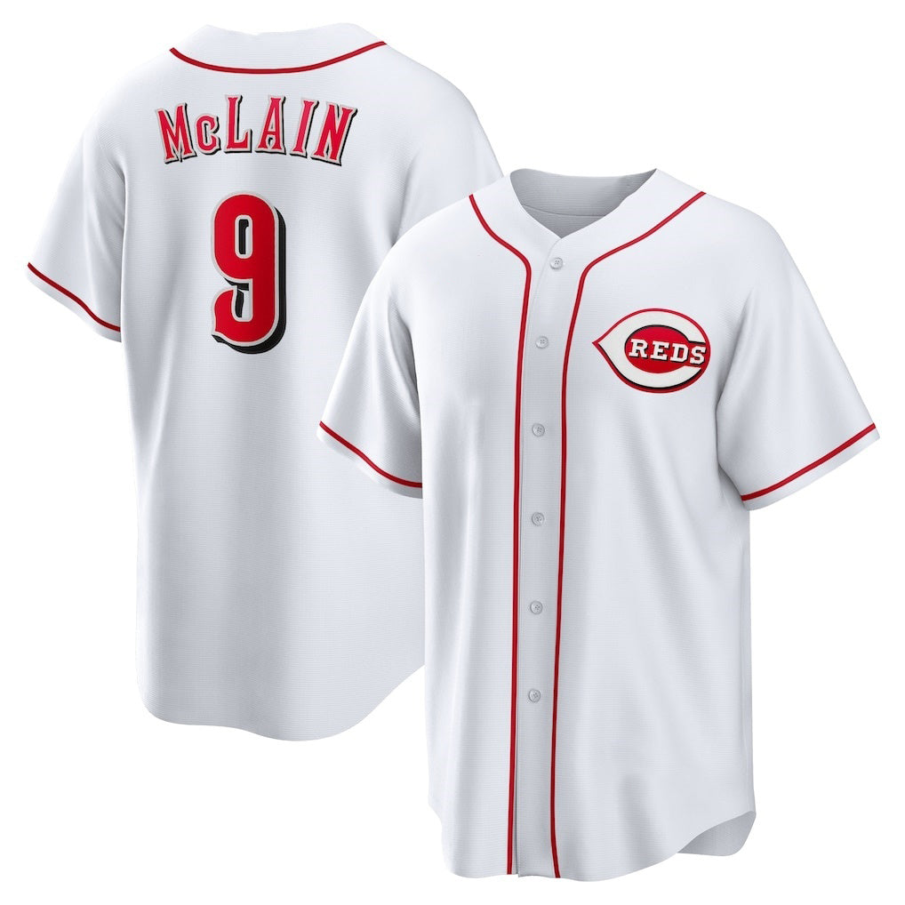 seanshop Cincinnati Reds #9 Matt McLain White  Home Replica Jersey
