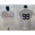 seanshop  New York Yankees #99 Aaron Judge White  Bronx Graffiti Vapor Limited Stitched Jersey