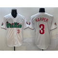 seanshop  Philadelphia Phillies #3 Bryce Harper White  Phanatic Limited Stitched Jersey