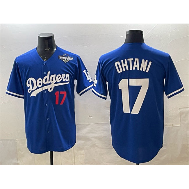 seanshop Los Angeles Dodgers #17 Shohei Ohtani Royal  2025 World Series Limited Stitched Jersey