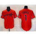 seanshop Houston Astros #1 Carlos Correa Orange  2025 City Connect With Texas Patch Limited Stitched Jersey
