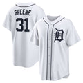 seanshop Detroit Tigers #31 Riley Greene White  Replica Player Jersey