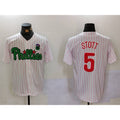 seanshop  Philadelphia Phillies #5 Bryson Stott White Green  Cool Base Stitched Jersey 2