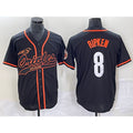seanshop Baltimore Orioles #8 Cal Ripken Jr Black  Cool Base Stitched Jersey