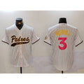seanshop  San Diego Padres #3 Jackson Merrill white  Cool Base Stitched Jersey 2