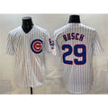 seanshop  Chicago Cubs #29 Michael Busch White  Cool Base Stitched Jersey