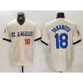 seanshop Los Angeles Dodgers #18 Yoshinobu Yamamoto Number Cream  2024 City Connect Limited Stitched Jerseys