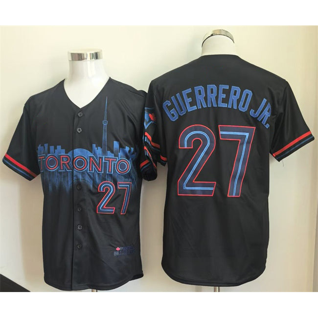seanshop   Toronto Blue Jays #27 Vladimir Guerrero Jr. Navy  2024 City Connect Limited Stitched Jersey