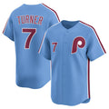 seanshop  Philadelphia Phillies #7 Trea Turner Light Blue  Alternate Limited Player Jersey