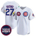 seanshop  Chicago Cubs #27 Seiya Suzuki White  2025 Tokyo Series Limited Stitched Jersey