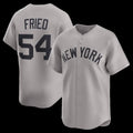 seanshop  New York Yankees #54 Max Fried Gray  Road Limited Player Jersey